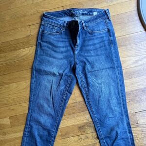 Eddie Bauer Slightly Curvy Skinny Raw Edge jeans size 8